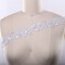 1 Yard White Beaded Floral Bridal Lace Trim for Wedding Gowns Veils and Evening Dresses 1.5 Inch wide